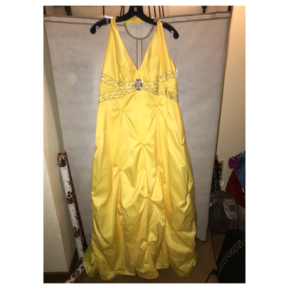 Yellow Halter Belle Dress